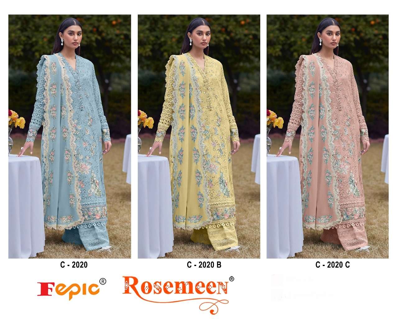 FEPIC ROSEMEEN C 2020 COTTON BEAUTIFUL EMBROIDERED PAKISTANI SUIT