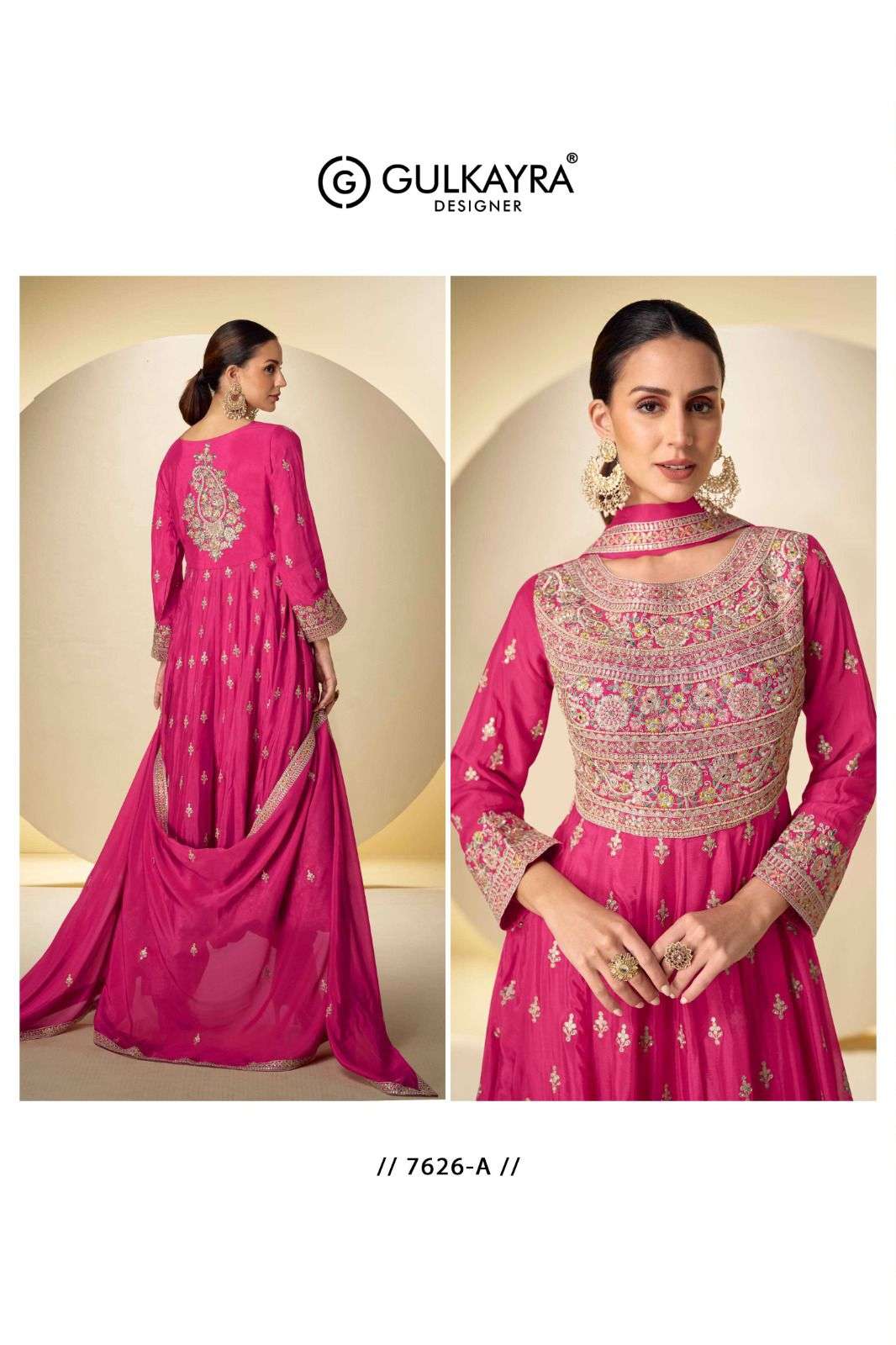 GULKAYRA DESIGNER RASBARI HEAVY EMBROIDERED DESIGNER PARTY WEAR SUIT