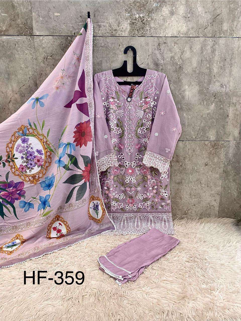 HOOR TEX DESIGN NO - 359 A-D HEAVY CHIFFON READYMADE PAKISTANI SUIT 
