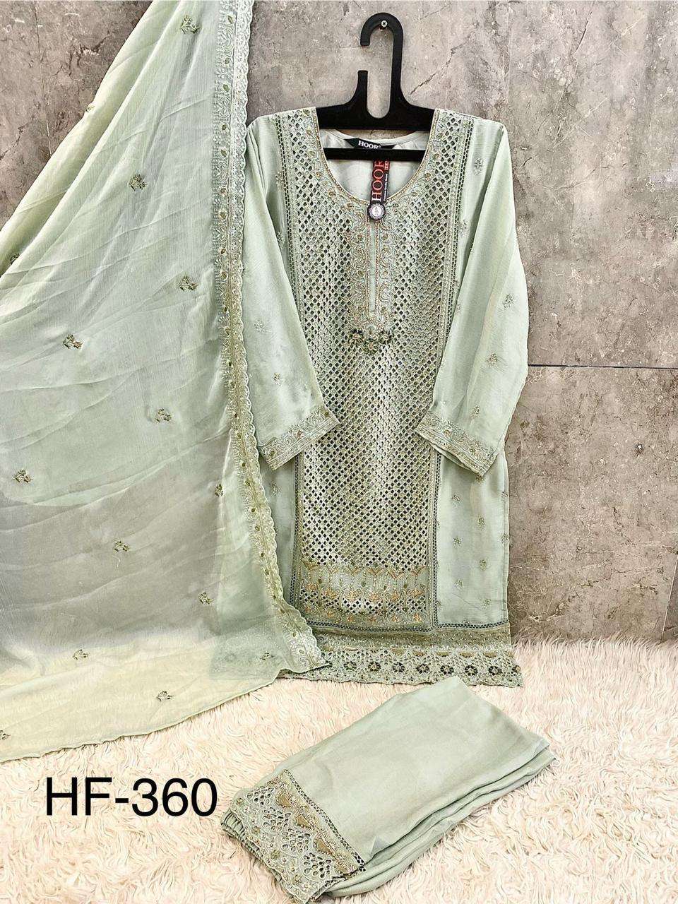 HOOR TEX DESIGN NO - 360 A-D HEAVY CHIFFON READYMADE PAKISTANI SUIT