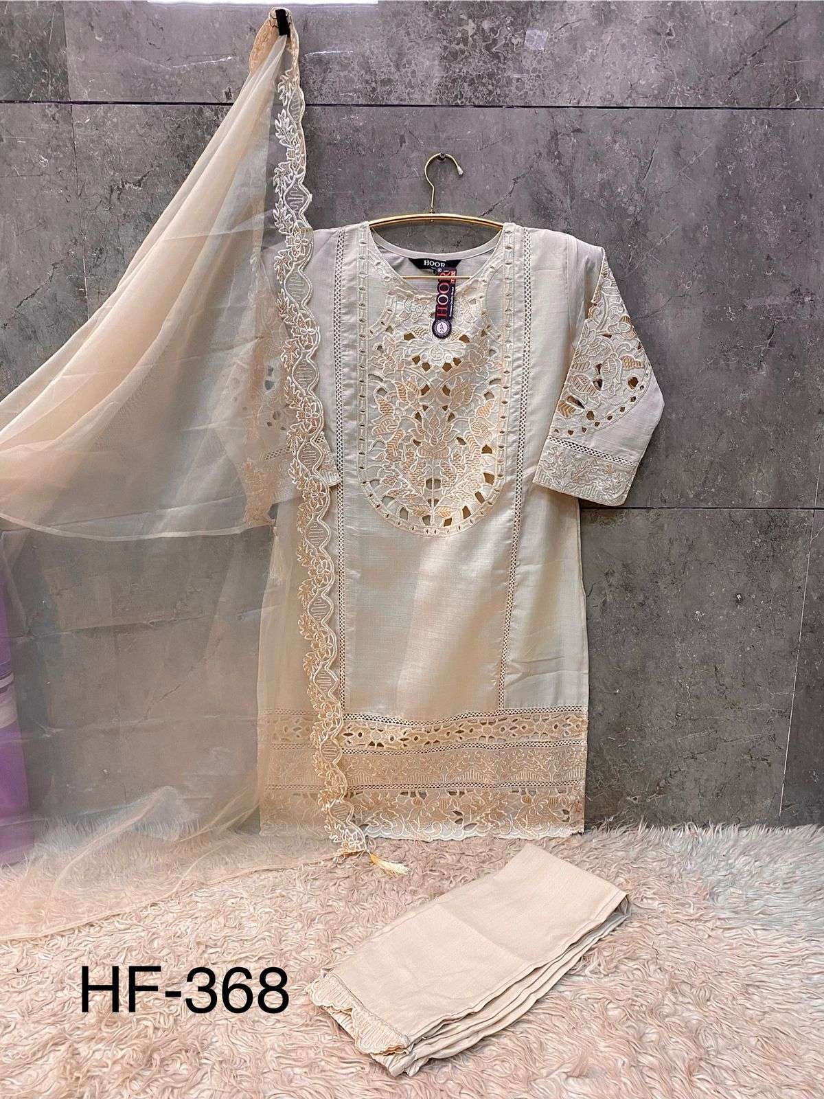 HOOR TEX DESIGN NO - 368 A-D CRISTAL VISCOSE READYMADE PAKISTANI SUIT