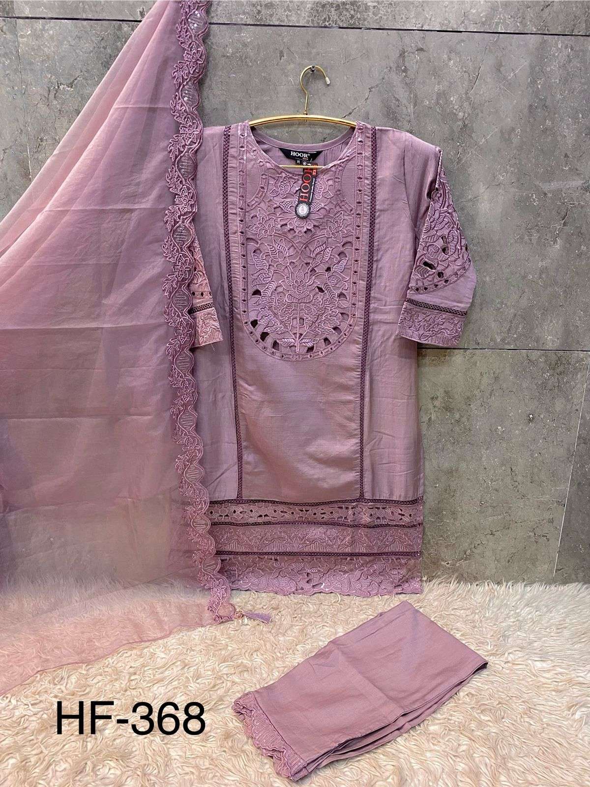 HOOR TEX DESIGN NO - 368 A-D CRISTAL VISCOSE READYMADE PAKISTANI SUIT