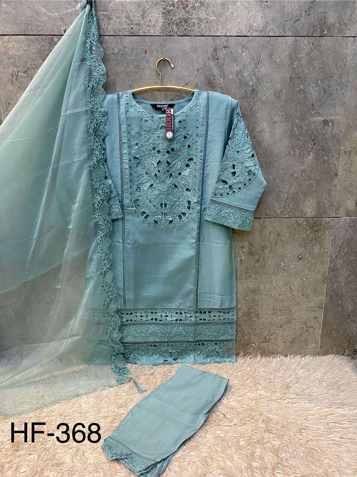 HOOR TEX DESIGN NO - 368 A-D CRISTAL VISCOSE READYMADE PAKISTANI SUIT