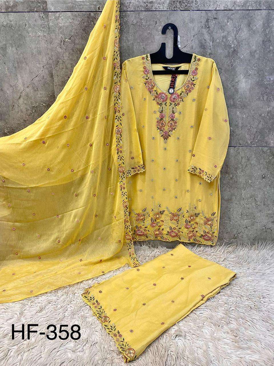 HOOR TEX HF 358 HEAVY EMBROIDERED DESIGNER READY MADE PAKISTANI SUIT
