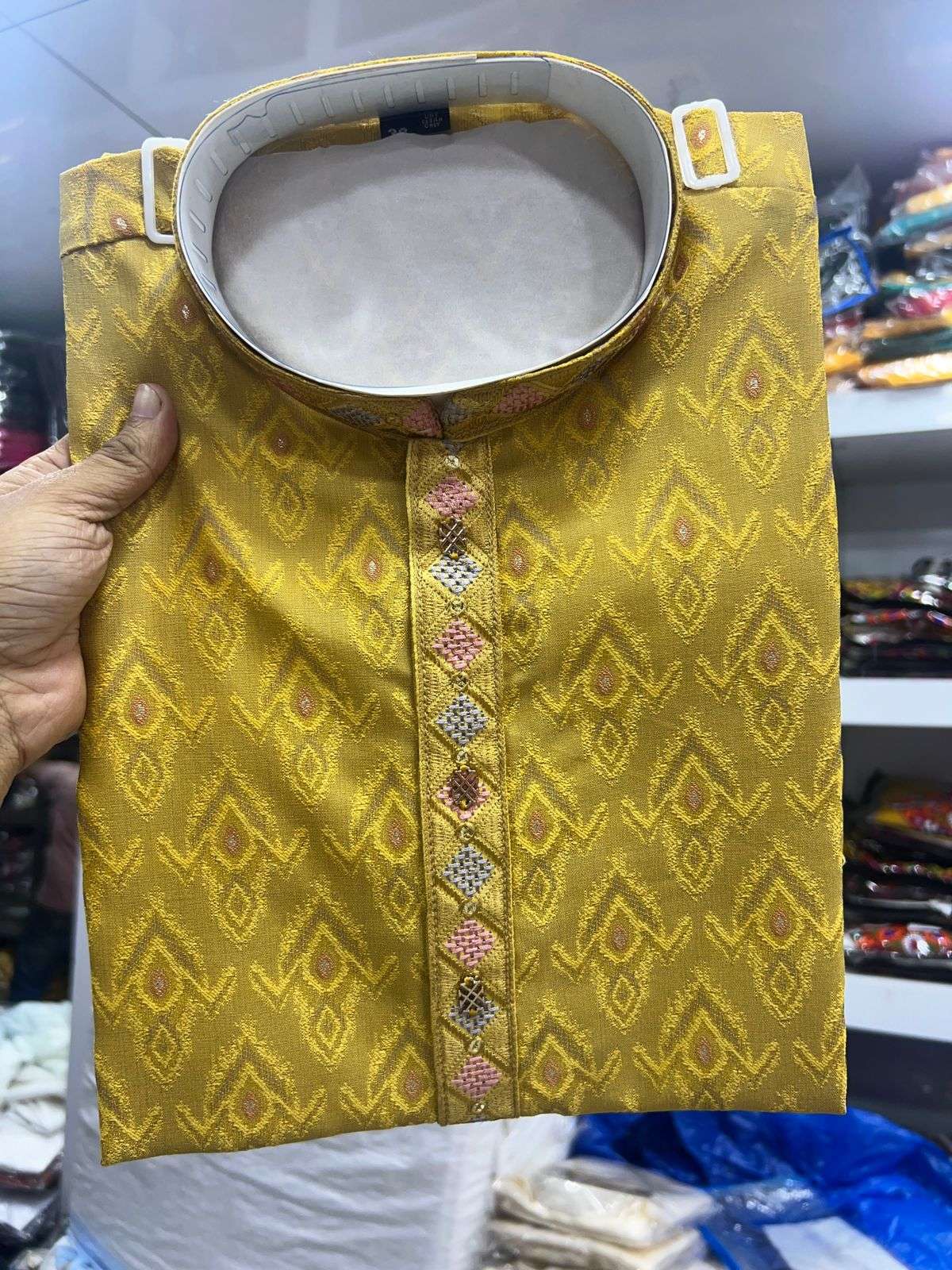 INLI UTSAV 6.0 SILK JACQUARD ETHNIC WEAR MENS KURTA WITH PYJAMA PAIR 