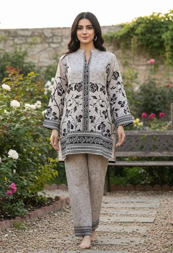 INLI VELORA VOGUE LINEN DIGITAL PRINT TURKISH STYLE CO-ORD SET