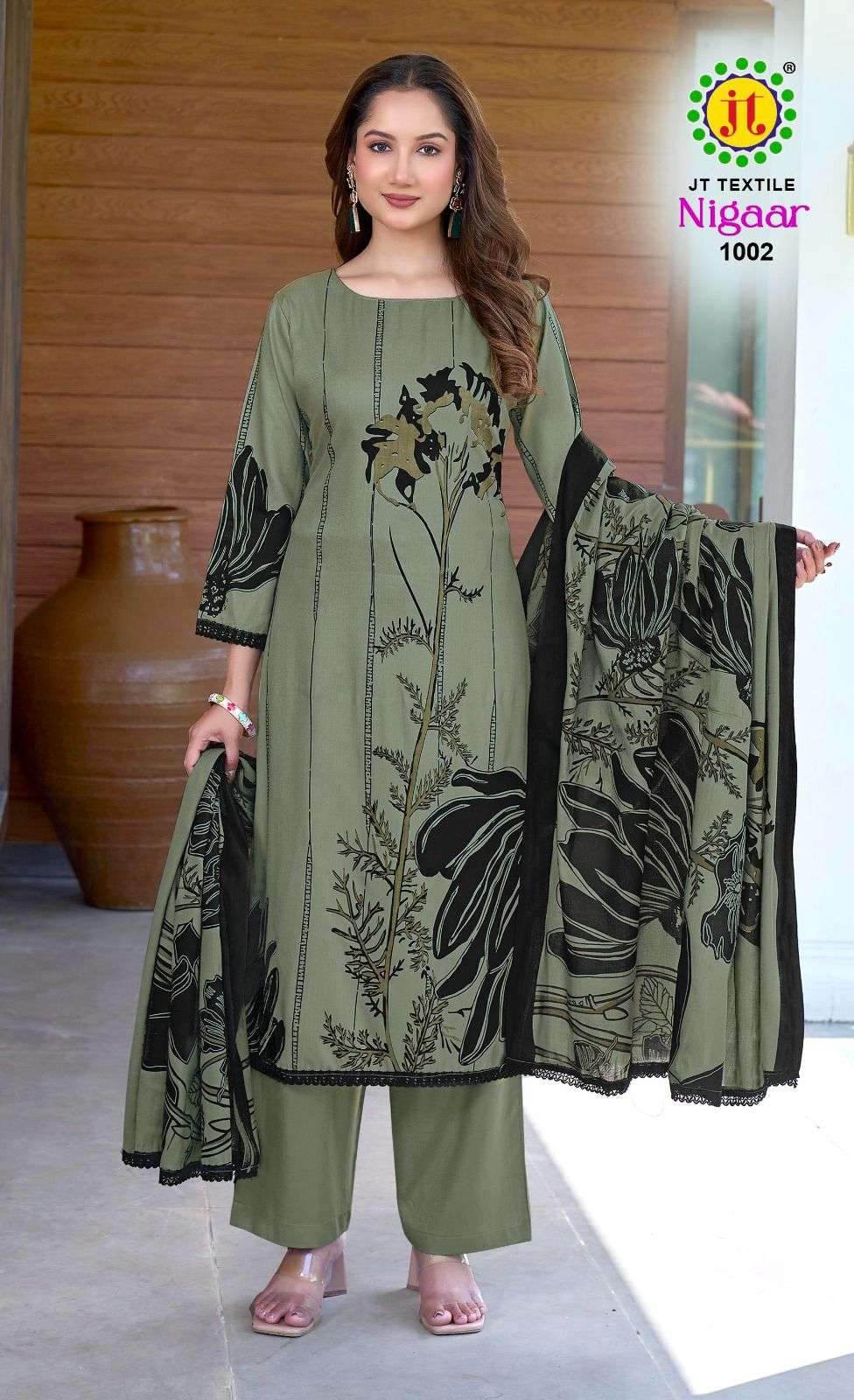 JT NIGAAR VOL 1 RAYON PREMIUM WORKS LADIES SALWAR SUIT