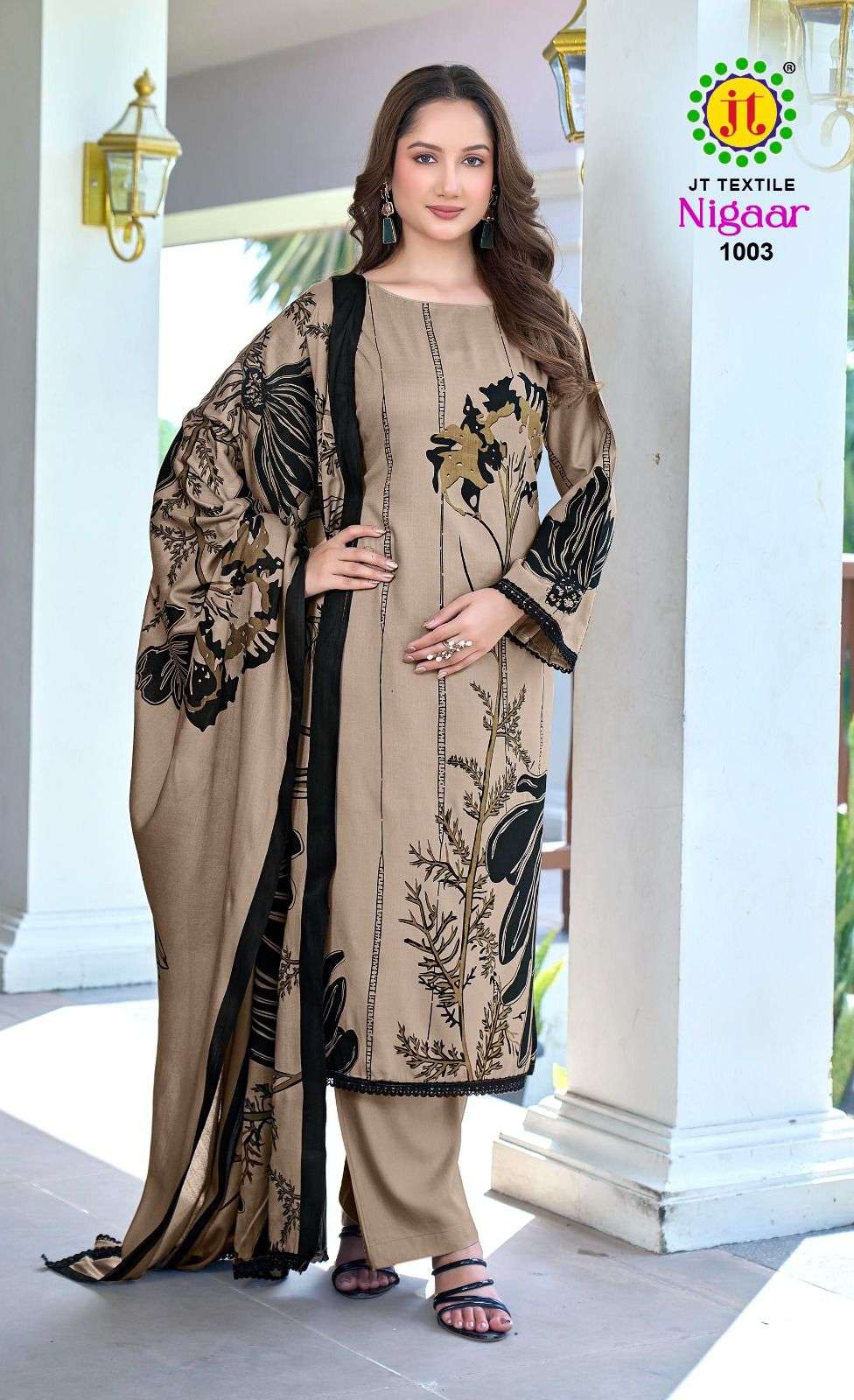 JT NIGAAR VOL 1 RAYON PREMIUM WORKS LADIES SALWAR SUIT