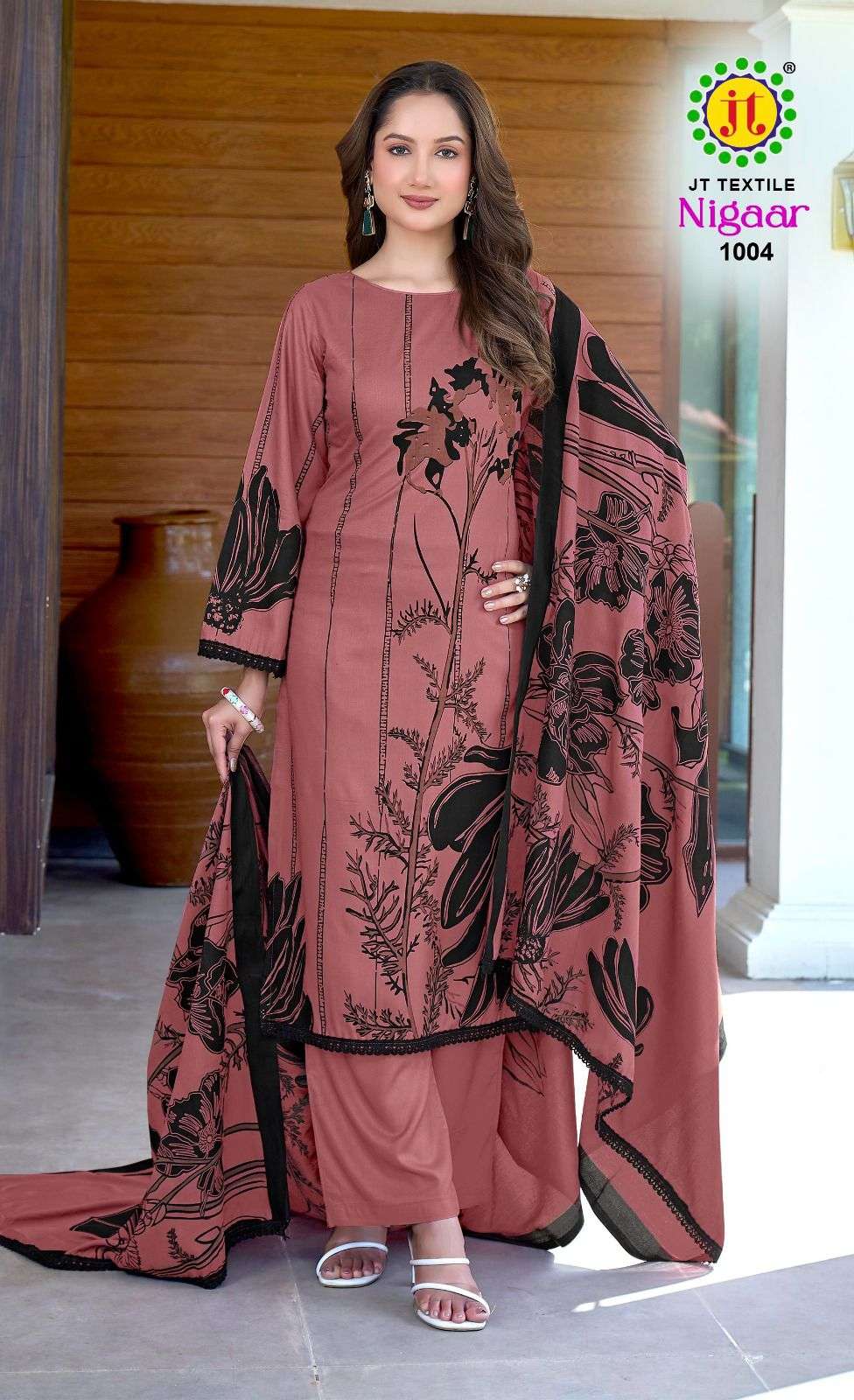 JT NIGAAR VOL 1 RAYON PREMIUM WORKS LADIES SALWAR SUIT