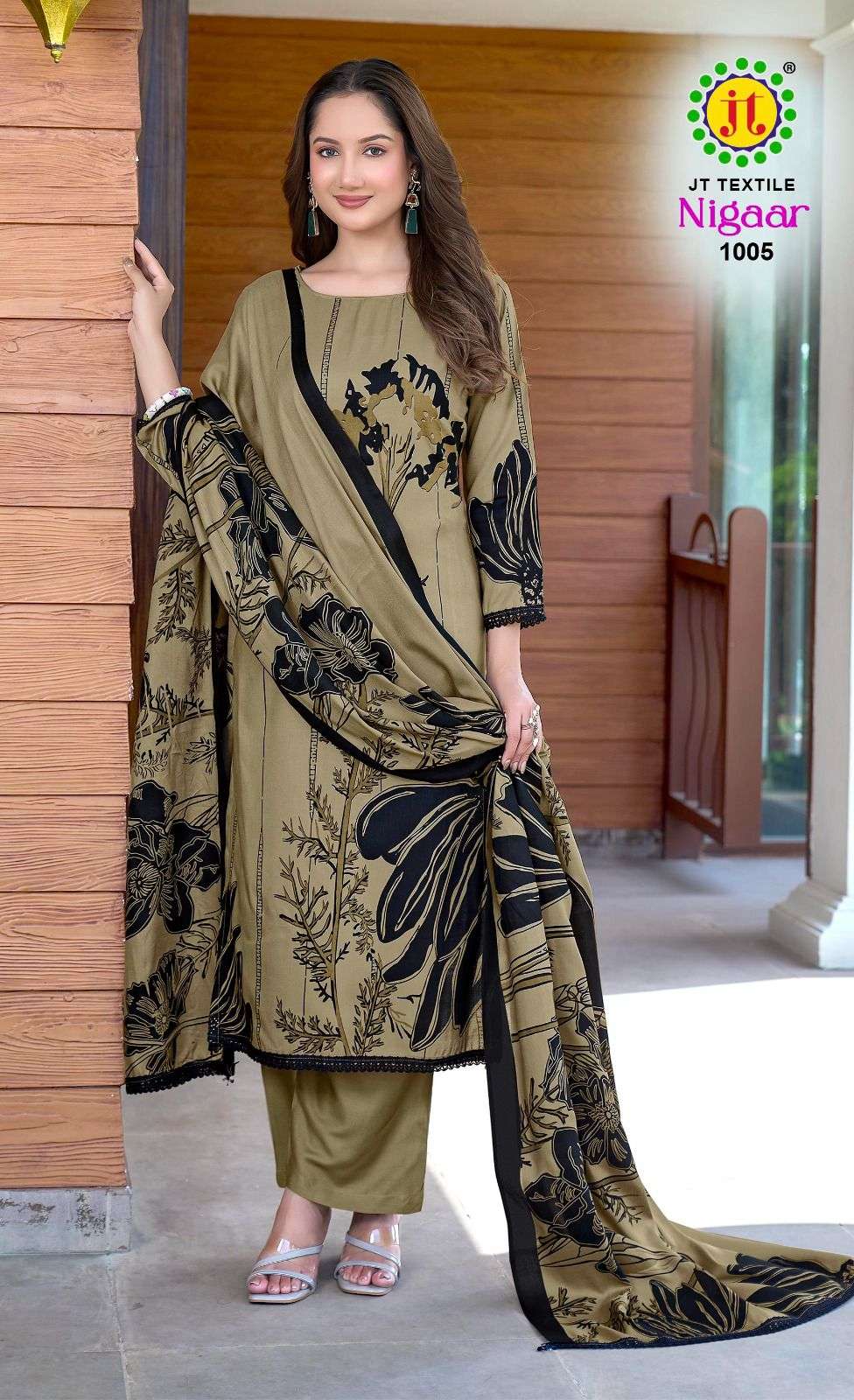 JT NIGAAR VOL 1 RAYON PREMIUM WORKS LADIES SALWAR SUIT