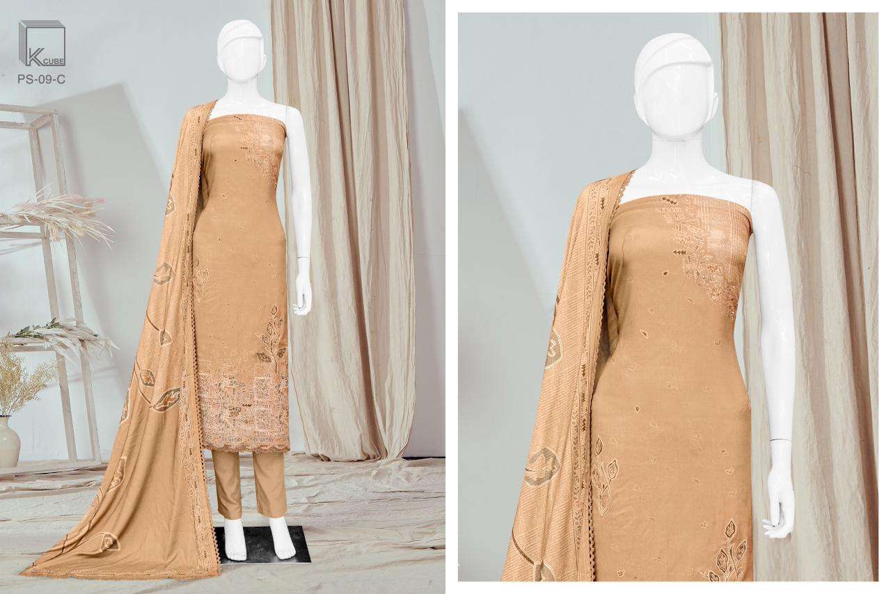 K CUBE GUDIYA PASHMINA DIGITAL PRINT WITH DESIGNER WORK SUIT