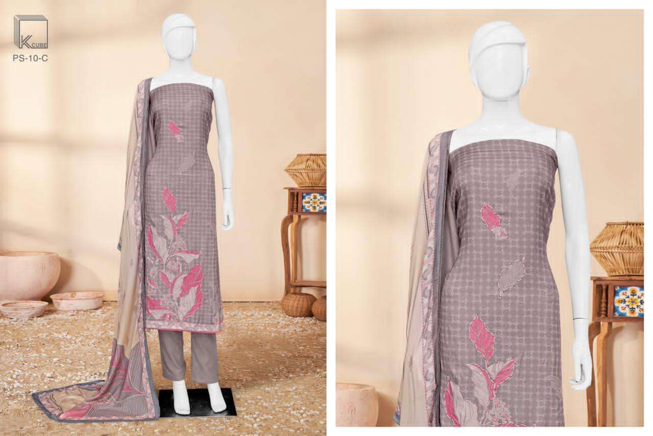 K CUBE KAYNAT PASHMINA DIGITAL PRINTS WITH FANCY WORK SUIT