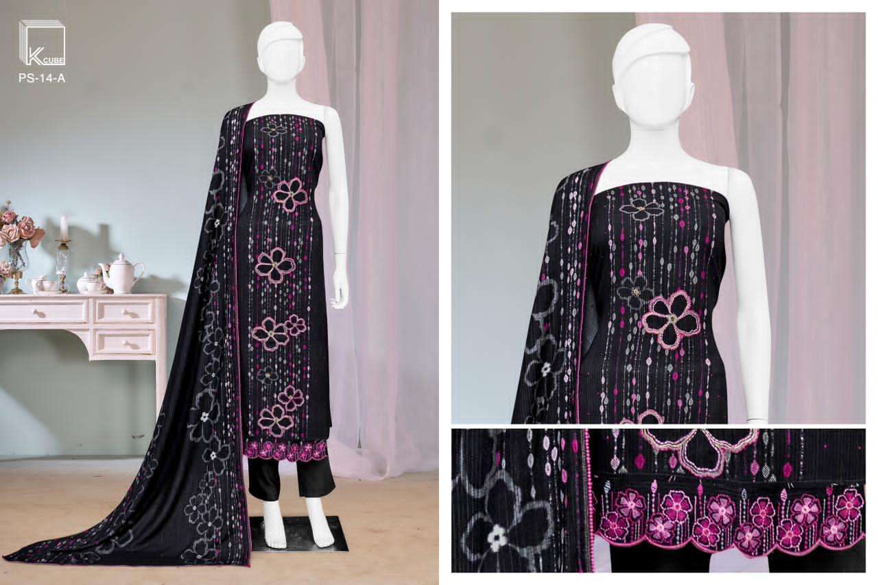 K CUBE TAREEF PASHMINA DIGITAL PRINTED WITH EMBROIDERY WORK DRESS