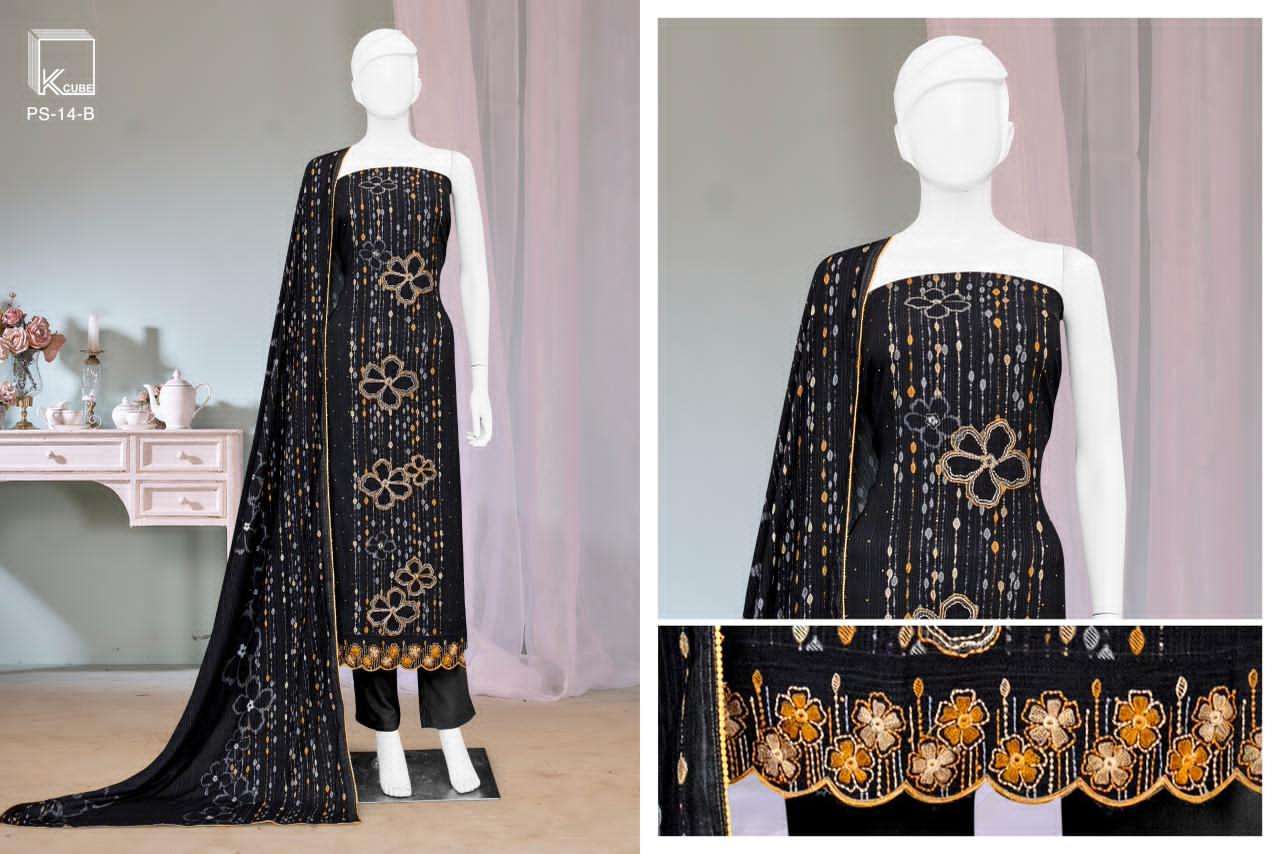 K CUBE TAREEF PASHMINA DIGITAL PRINTED WITH EMBROIDERY WORK DRESS