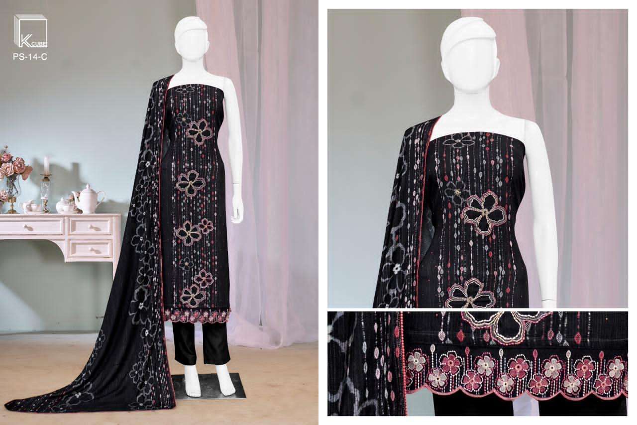 K CUBE TAREEF PASHMINA DIGITAL PRINTED WITH EMBROIDERY WORK DRESS