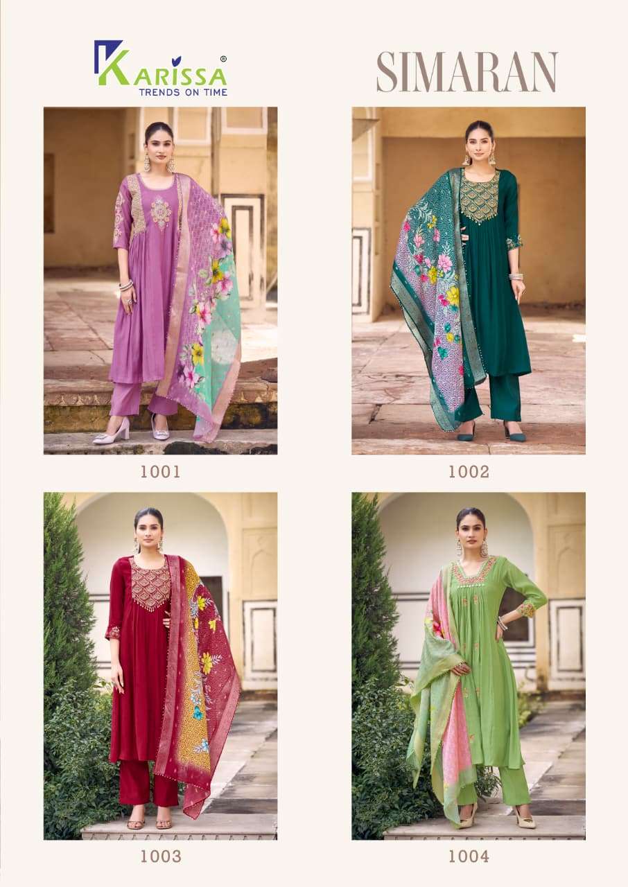 KARISSA SIMARAN VISCOSE DESIGNER WORK READY MADE SUIT
