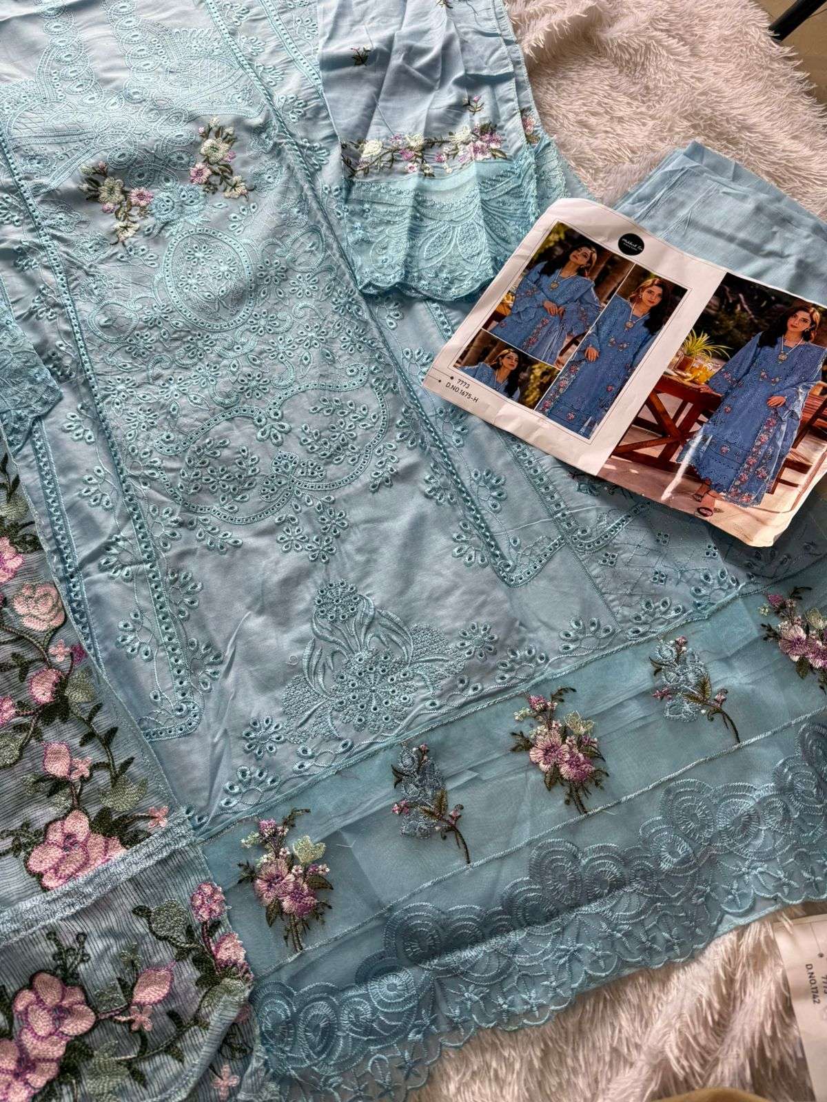 MEHBOOB TEX DESIGN NO - 1675 FH PURE COTTON HEAVY SELF EMBROIDERED PAKISTANI SALWAR SUIT