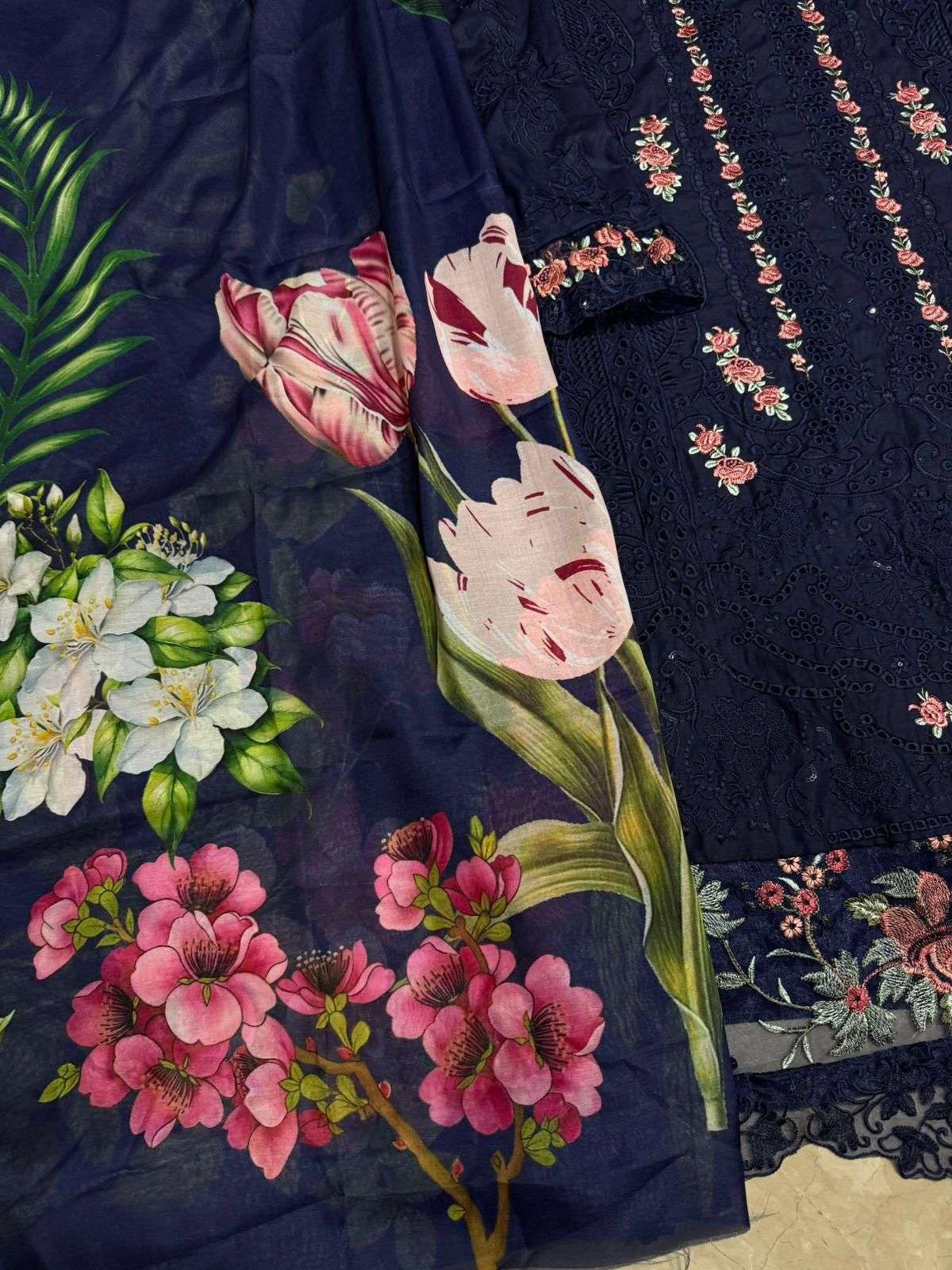 MEHBOOB TEX DESIGN NO - 1716 BC PURE COTTON HEAVY SELF EMBROIDERED PAKISTANI SALWAR SUIT