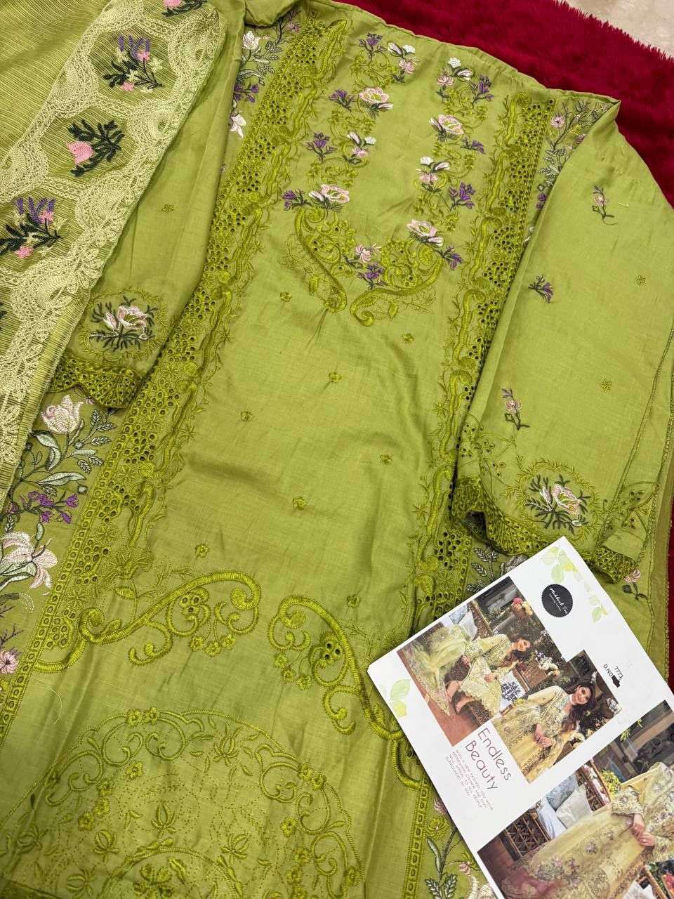 MEHBOOB TEX DESIGN NO - 1759 PURE COTTON HEAVY SELF EMBROIDERED PAKISTANI SUIT