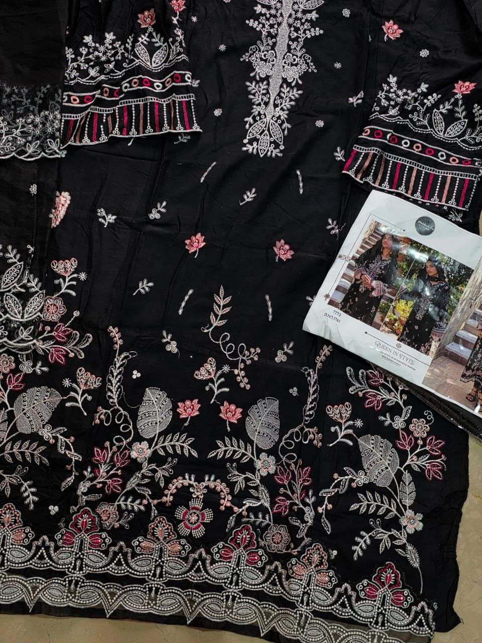 MEHBOOB TEX DESIGN NO - 1761 PURE RAYON HEAVY SELF EMBROIDERED PAKISTANI SUIT