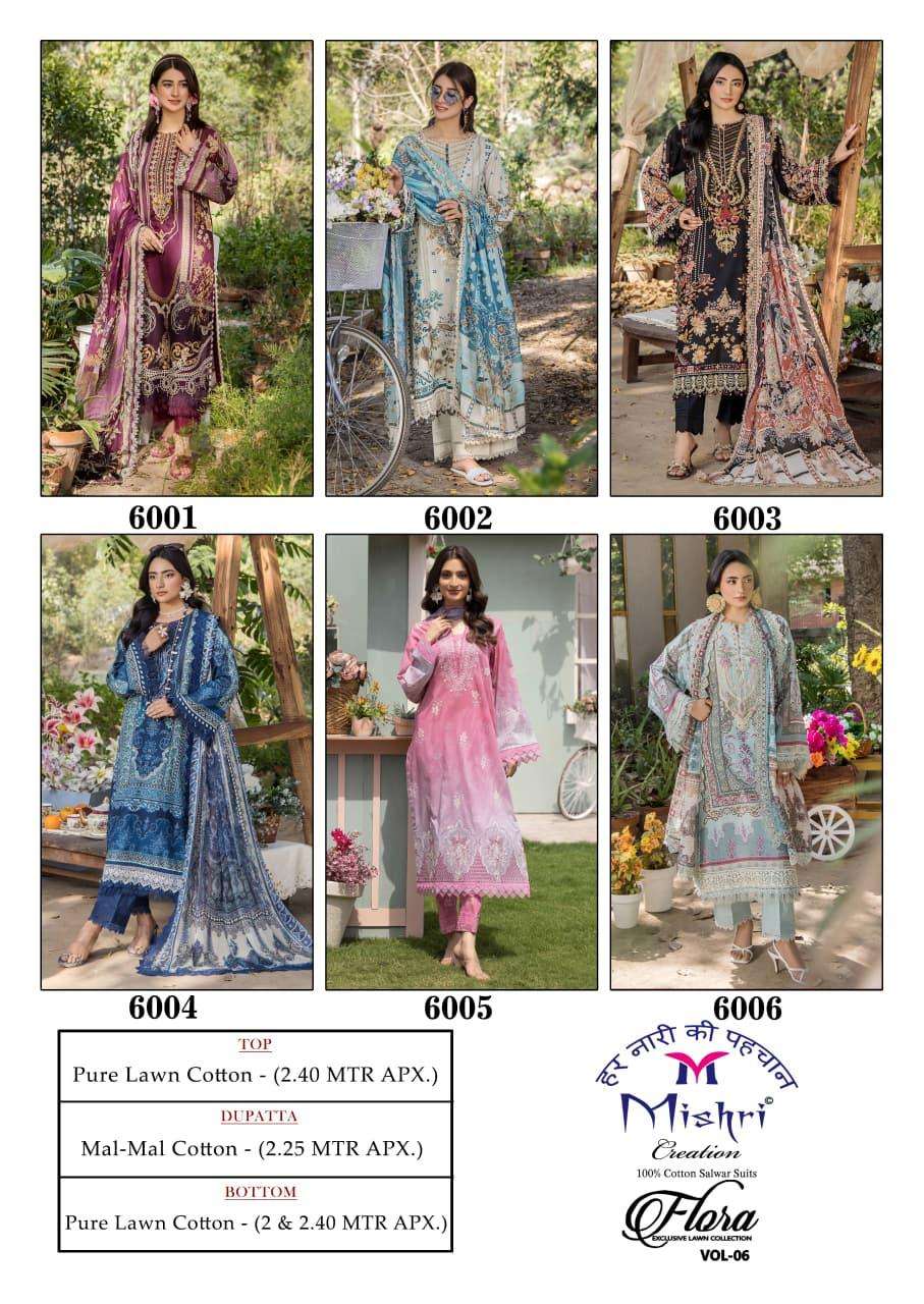 MISHRI CREATION FLORA VOL 6 LAWN COTTON DIGITAL PRINT SALWAR SUIT 