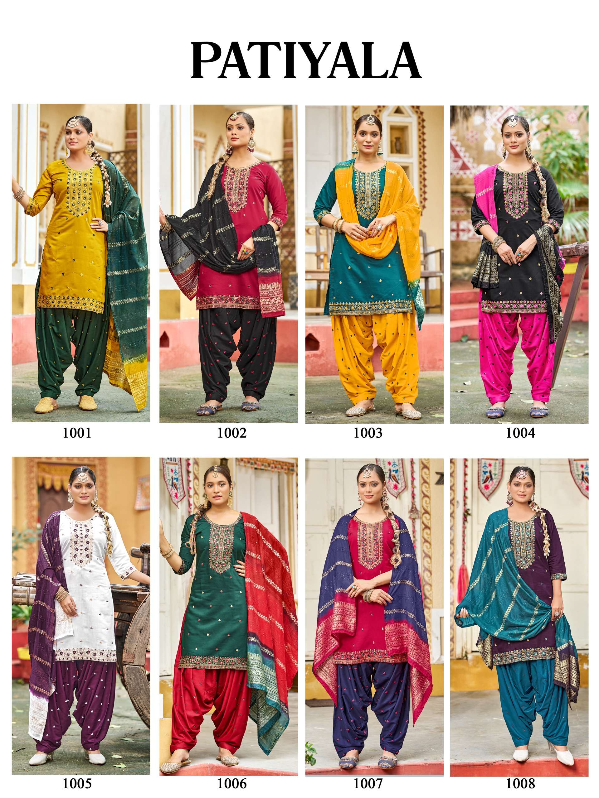 MUKESH PATIYALA SILK WITH SEQUENCE DESIGNER WORKS PUNJABI SUIT