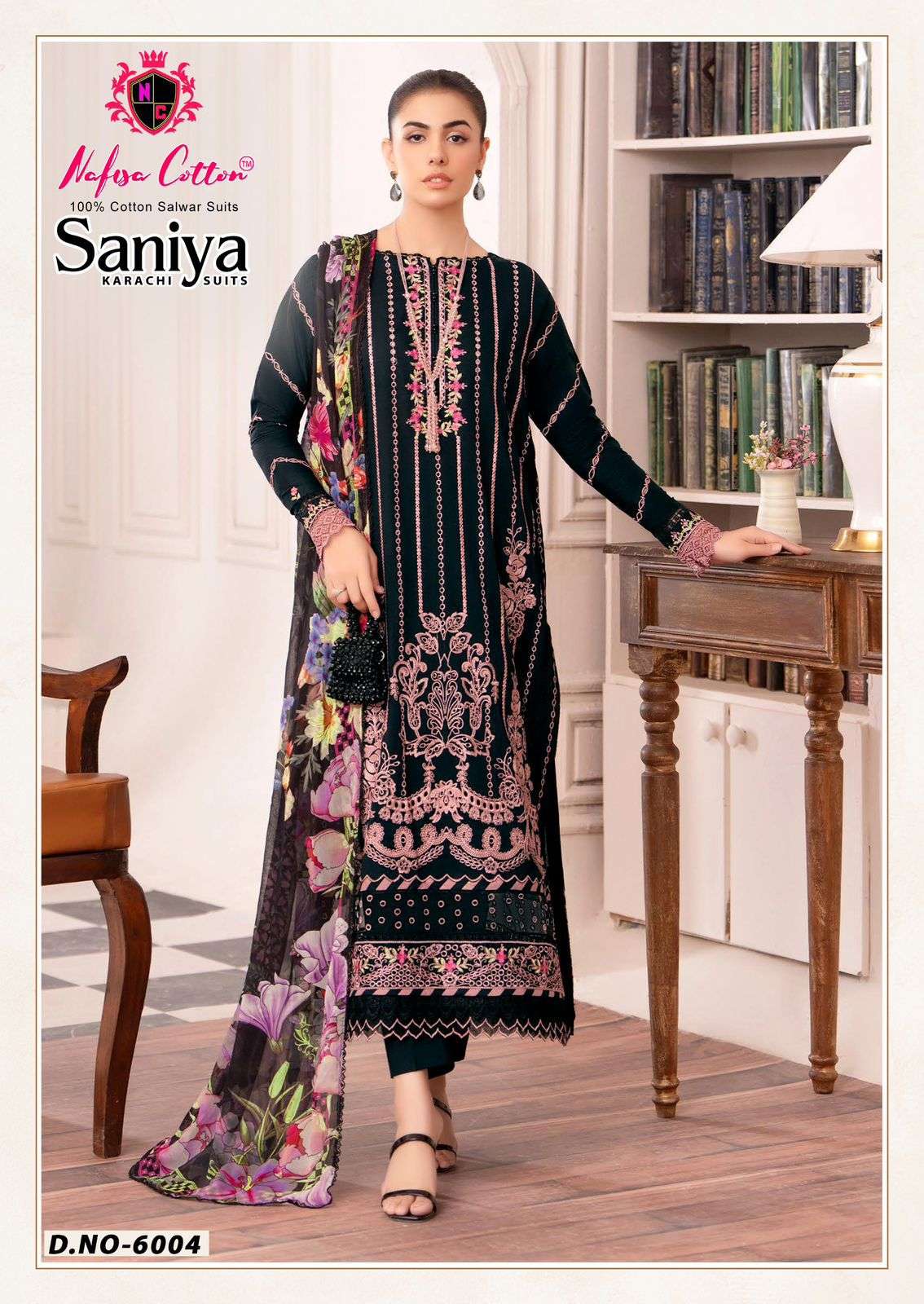 NAFISA COTTON SANIYA KARACHI SUITS VOL 6 COTTON DIGITAL PRINTS DRESS 
