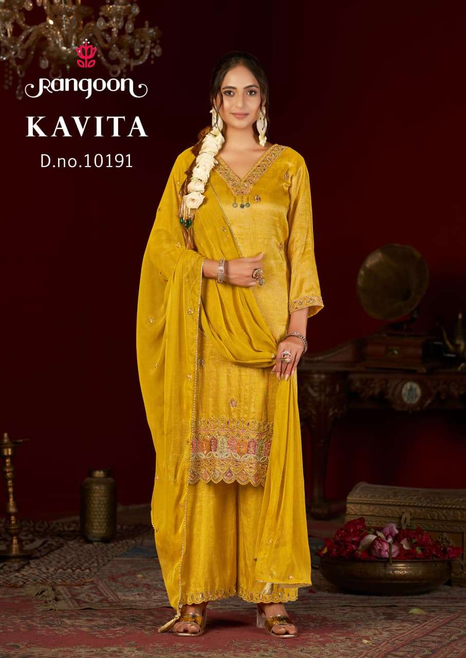 RANGOON KAVITA VISCOSE DESIGNER FESTIVE WEAR LADIES SUIT