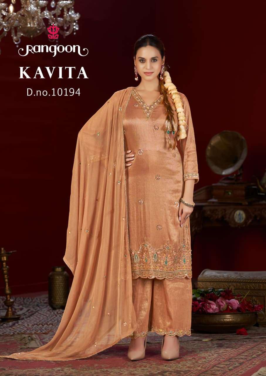 RANGOON KAVITA VISCOSE DESIGNER FESTIVE WEAR LADIES SUIT