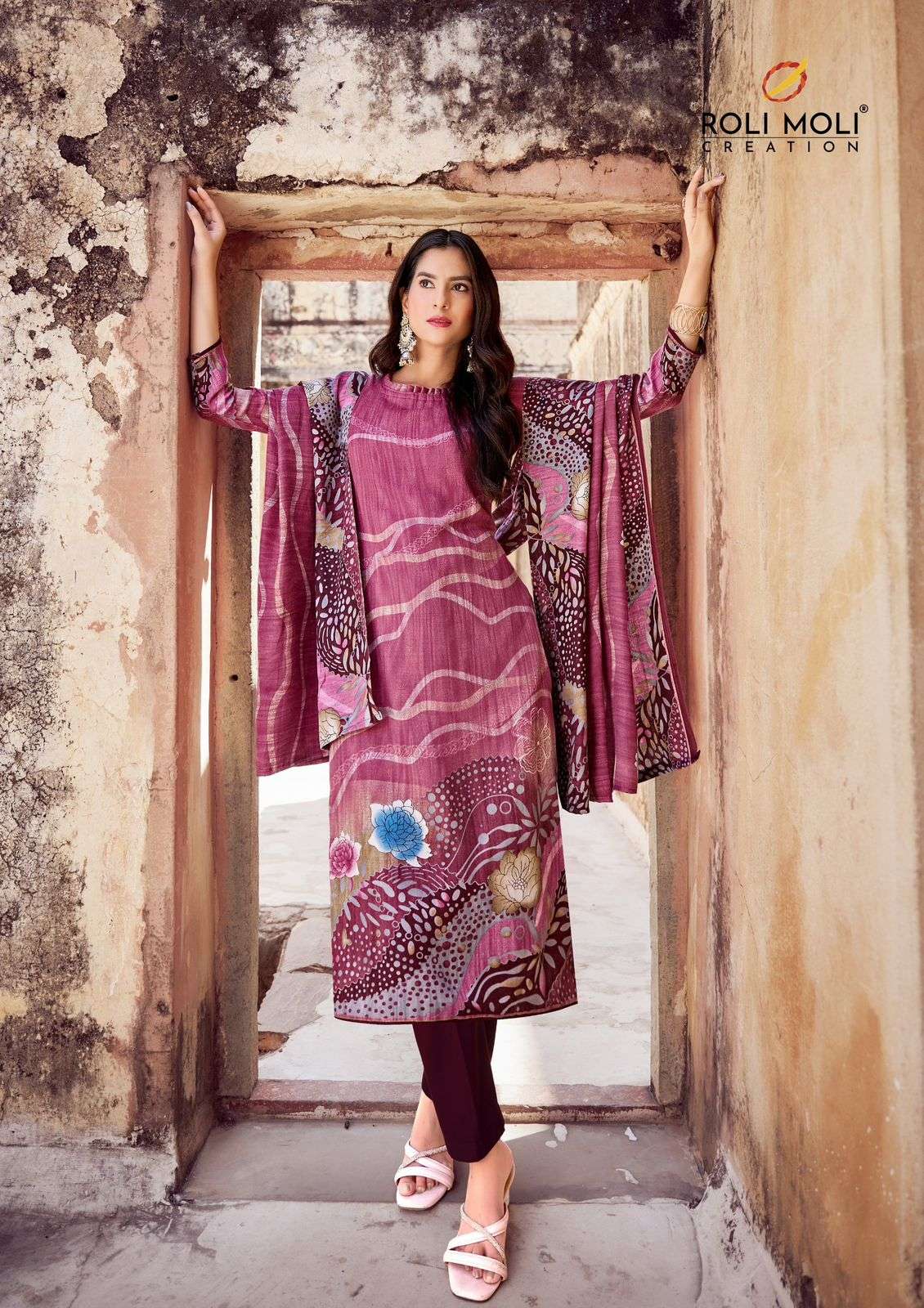 ROLI MOLI CREATION KABIRA PRINTED WINTER WEAR DRESS
