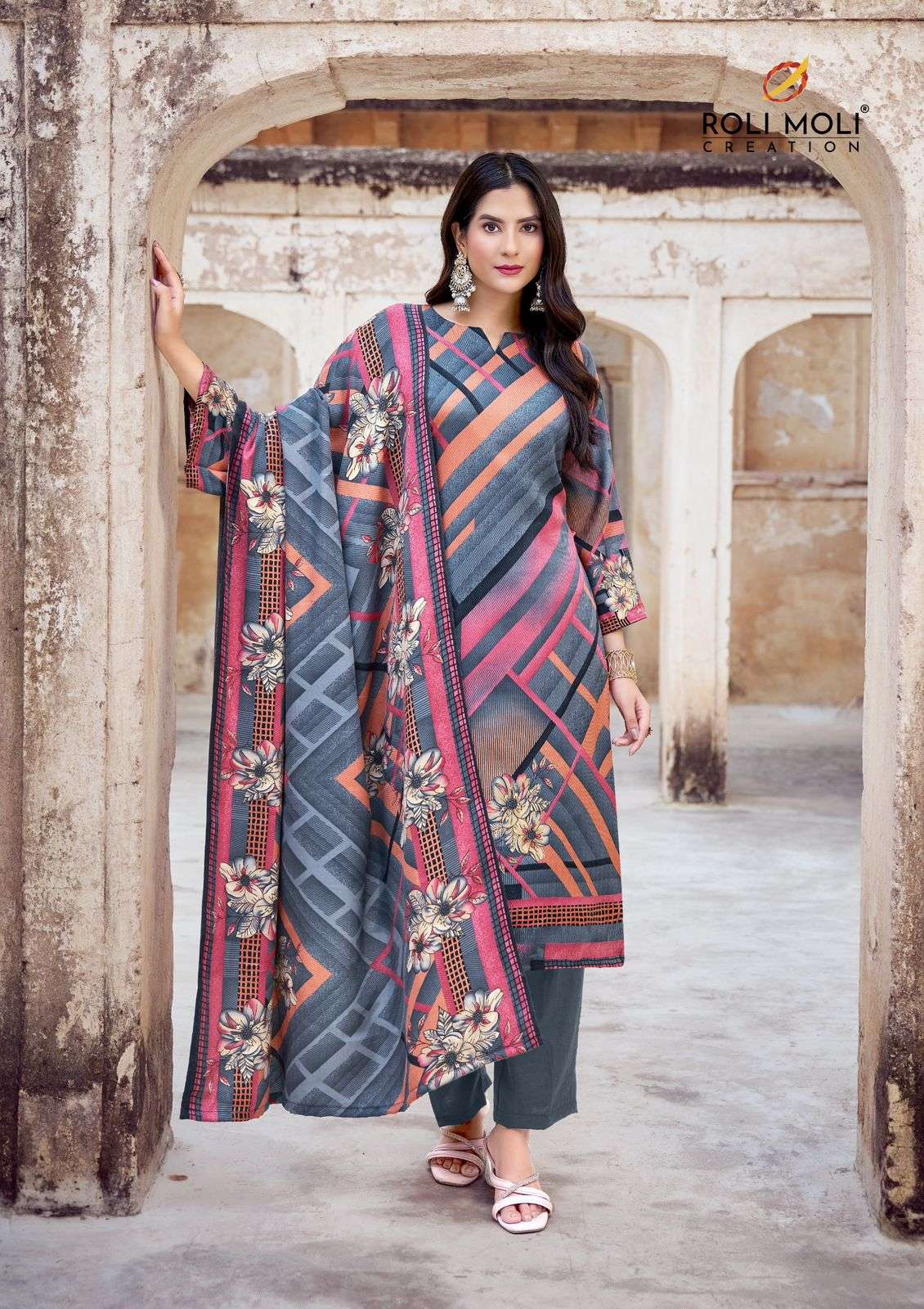 ROLI MOLI CREATION KABIRA PRINTED WINTER WEAR DRESS