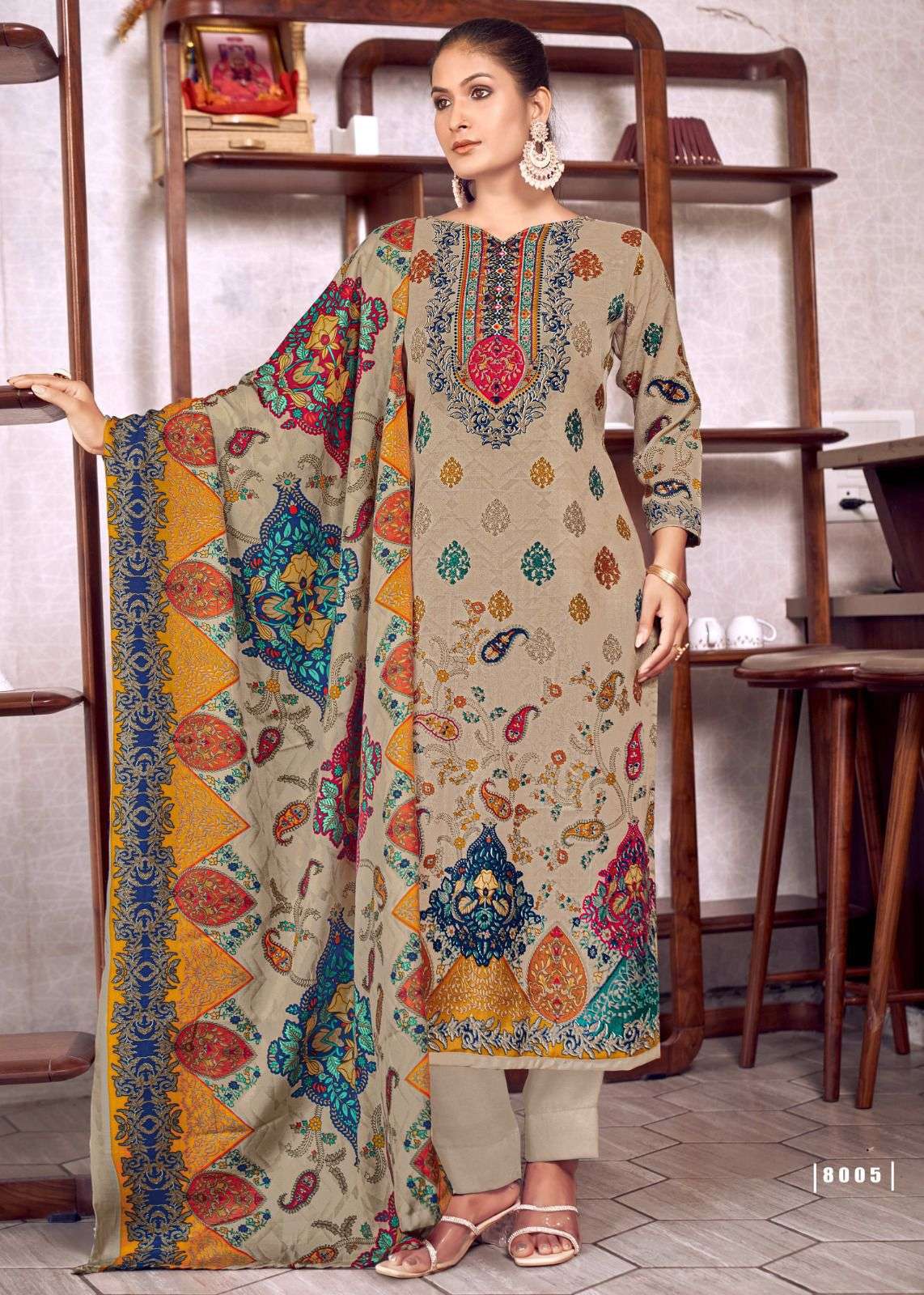 ROLI MOLI CREATION KALAKARI PASHMINA FANCY WORK SUIT
