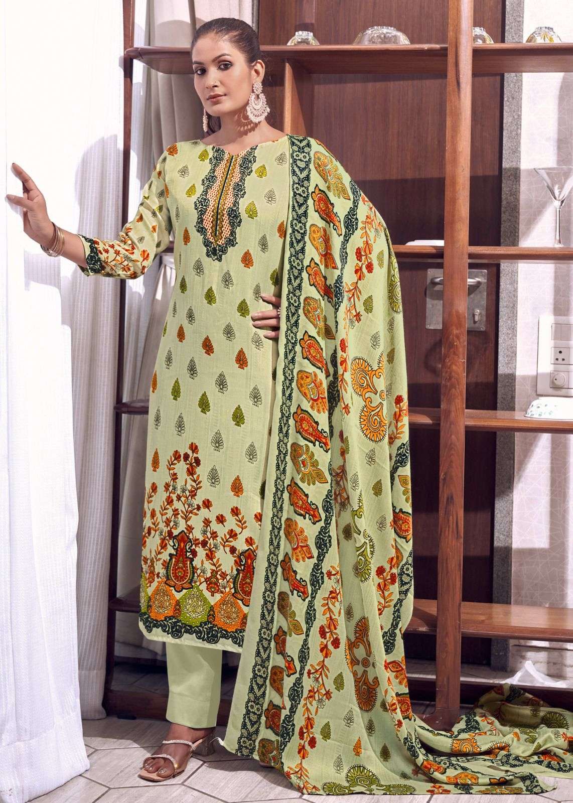 ROLI MOLI CREATION KALAKARI PASHMINA FANCY WORK SUIT