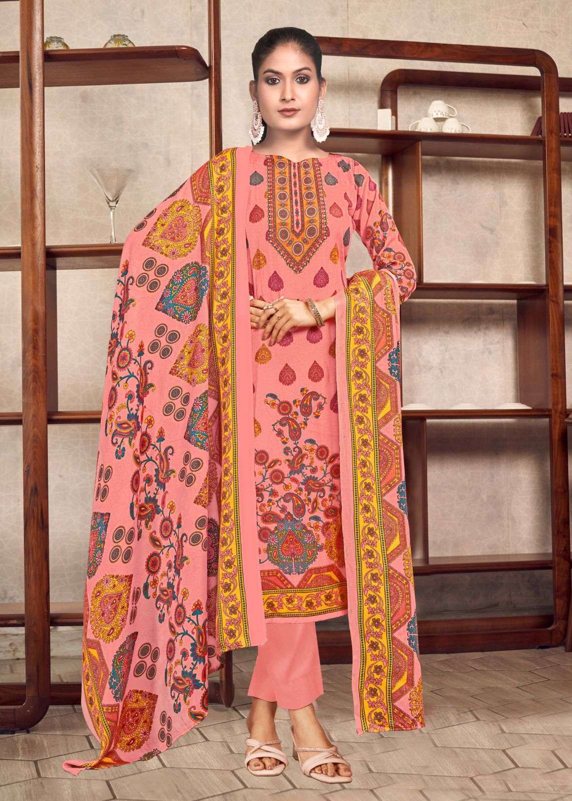 ROLI MOLI CREATION KALAKARI PASHMINA FANCY WORK SUIT