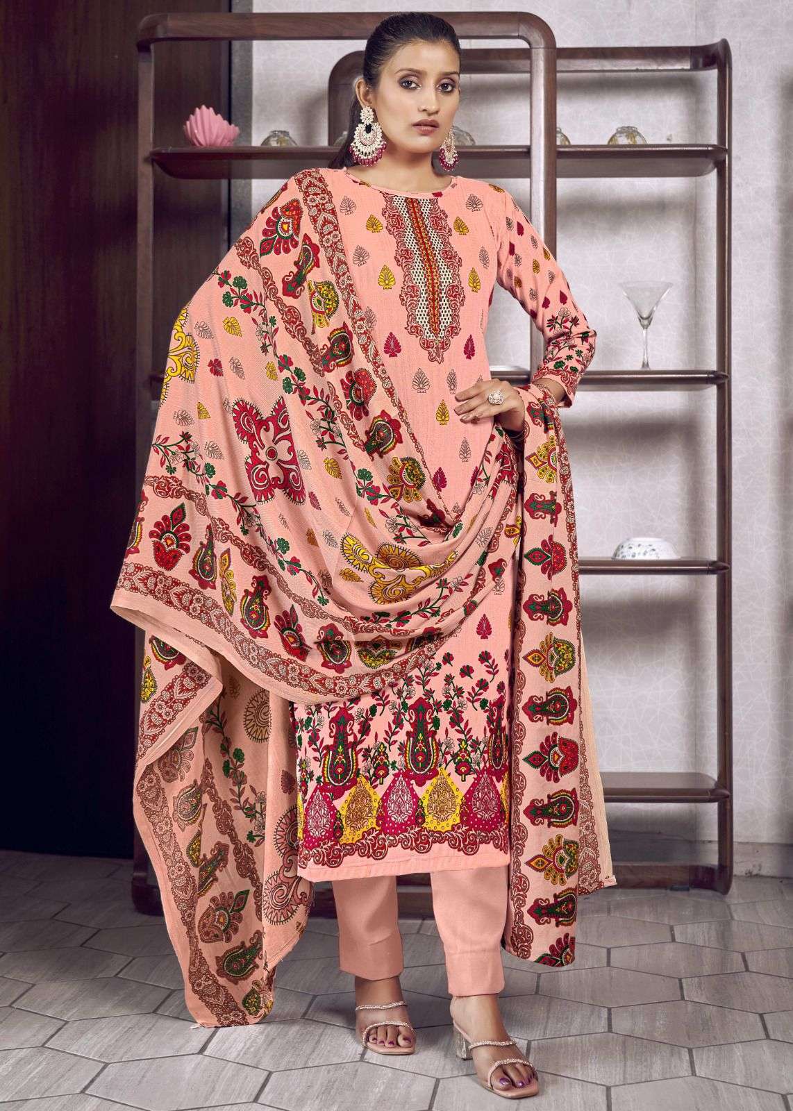 ROLI MOLI CREATION KALAKARI PASHMINA FANCY WORK SUIT
