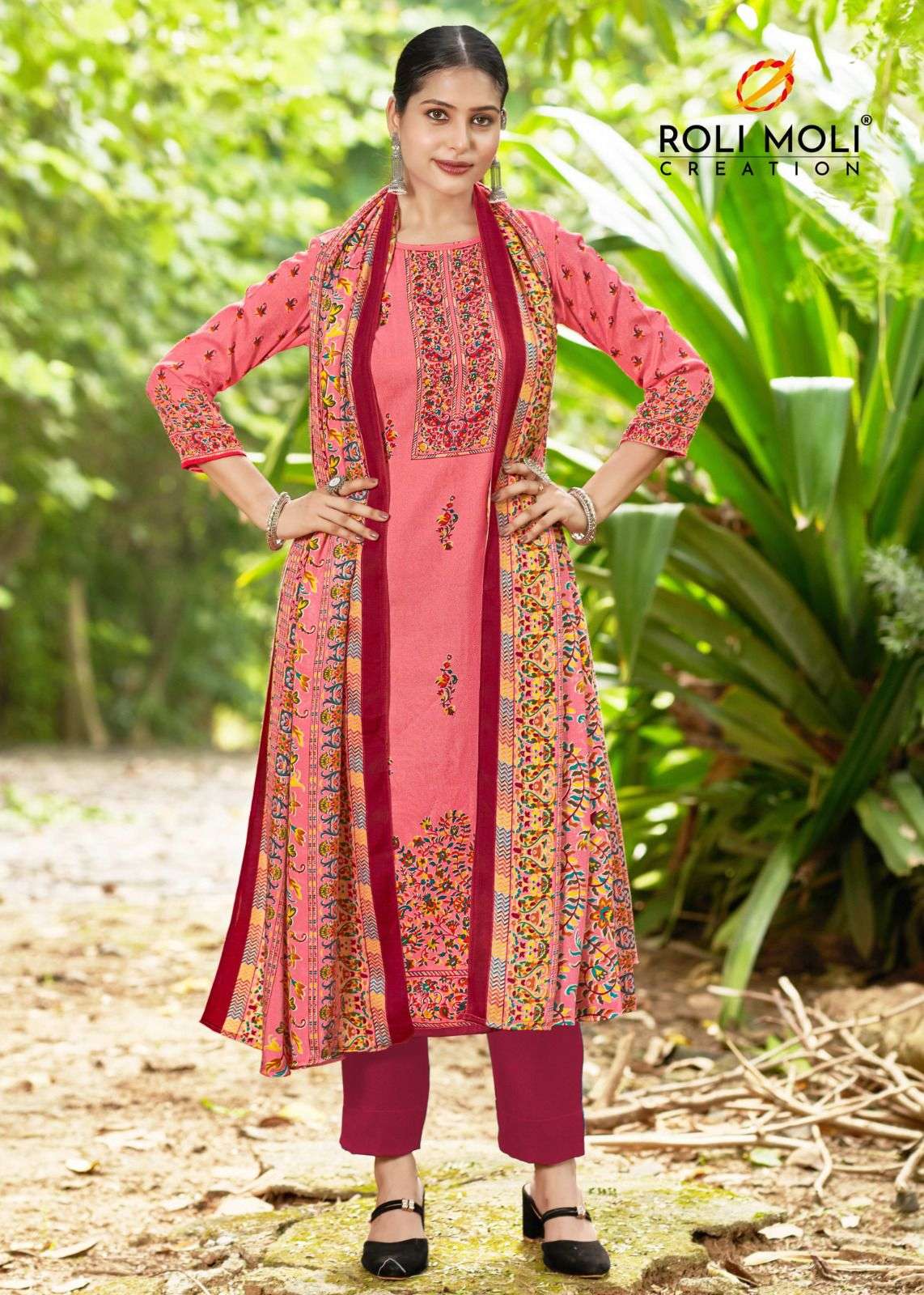 ROLI MOLI CREATION NAIRA PASHMINA FANCY WORK WINTER WEAR SUIT