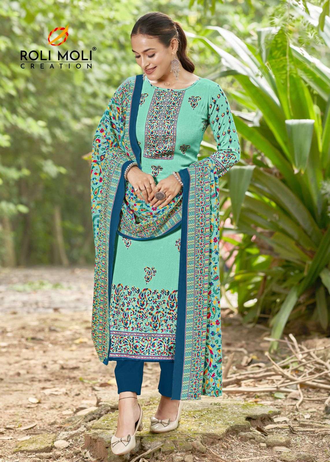 ROLI MOLI CREATION NAIRA PASHMINA FANCY WORK WINTER WEAR SUIT