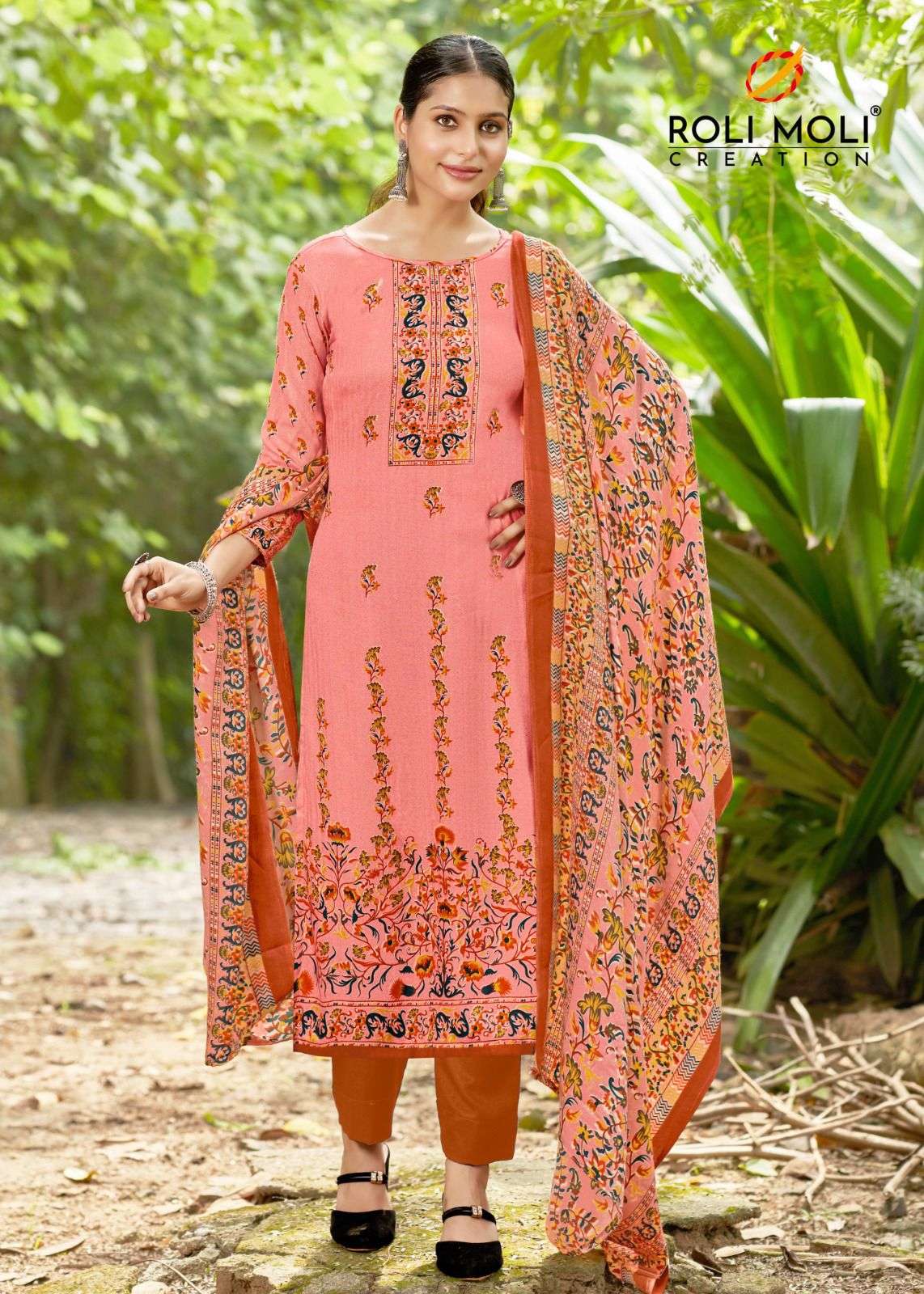 ROLI MOLI CREATION NAIRA PASHMINA FANCY WORK WINTER WEAR SUIT