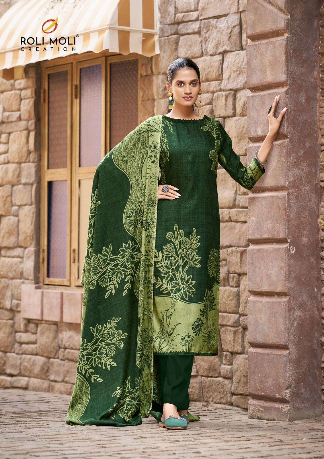 ROLI MOLI CREATION SAFINA PASHMINA FANCY WORK WINTER WEAR SUIT