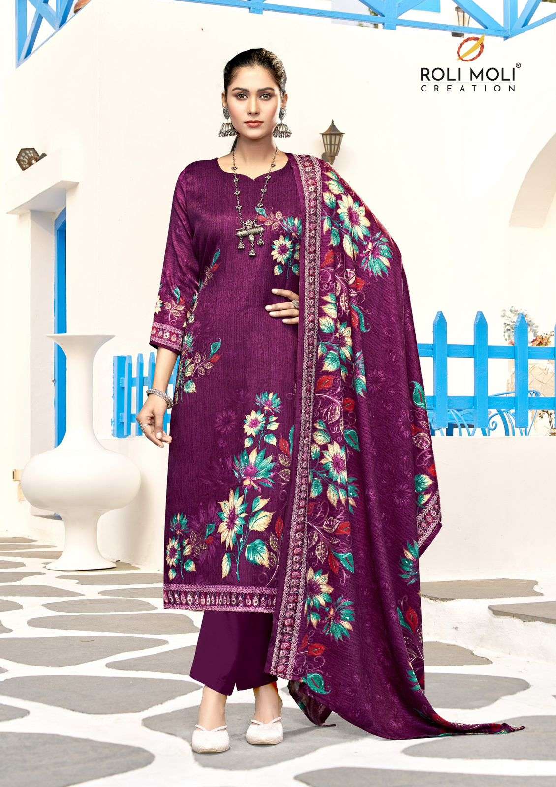 ROLI MOLI CREATION TAABEER PASHMINA PRINT WITH FANCY WORK SUIT