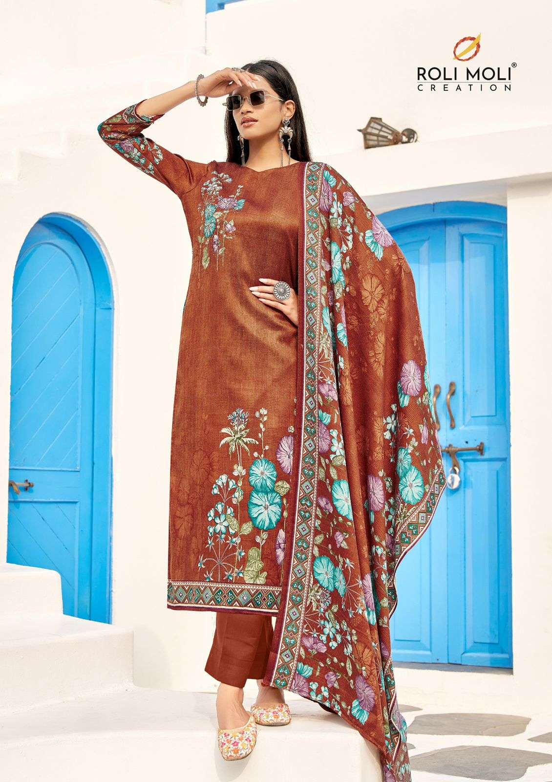 ROLI MOLI CREATION TAABEER PASHMINA PRINT WITH FANCY WORK SUIT