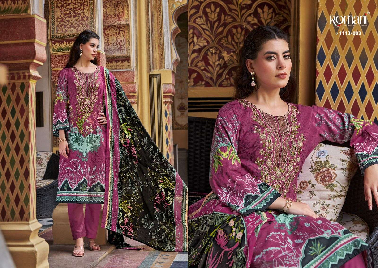 ROMANI AARZU VOL 22 COTTON DIGITAL PRINT WITH WORK SUIT