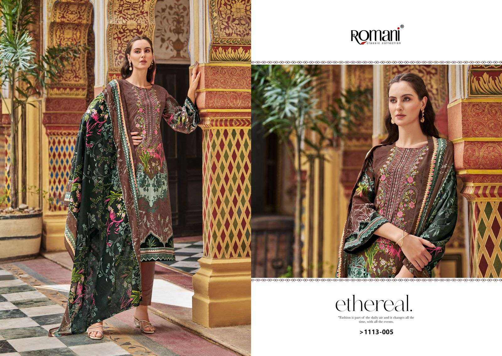 ROMANI AARZU VOL 22 COTTON DIGITAL PRINT WITH WORK SUIT