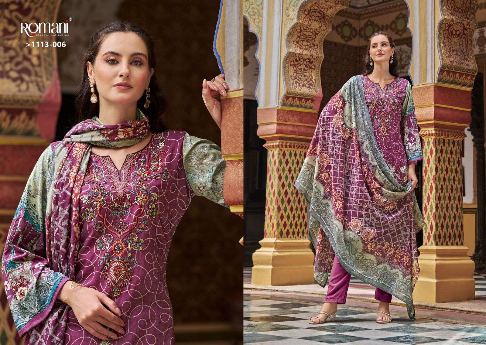 ROMANI AARZU VOL 22 COTTON DIGITAL PRINT WITH WORK SUIT