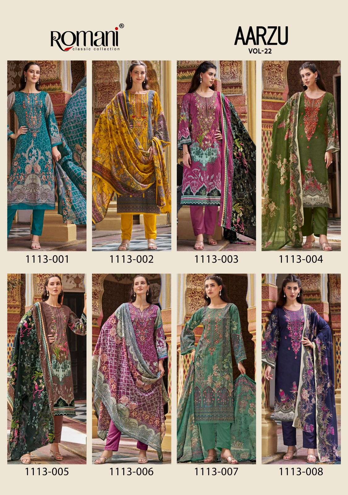 ROMANI AARZU VOL 22 COTTON DIGITAL PRINT WITH WORK SUIT