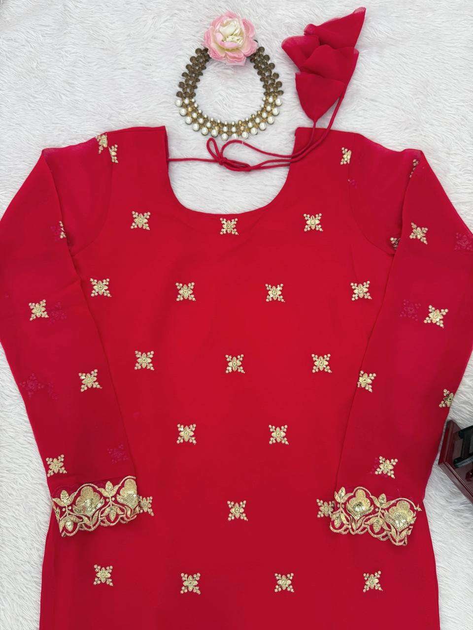 RTC 5933 GEORGETTE HEAVY DESIGNER PARTY WEAR SHARARA SUIT
