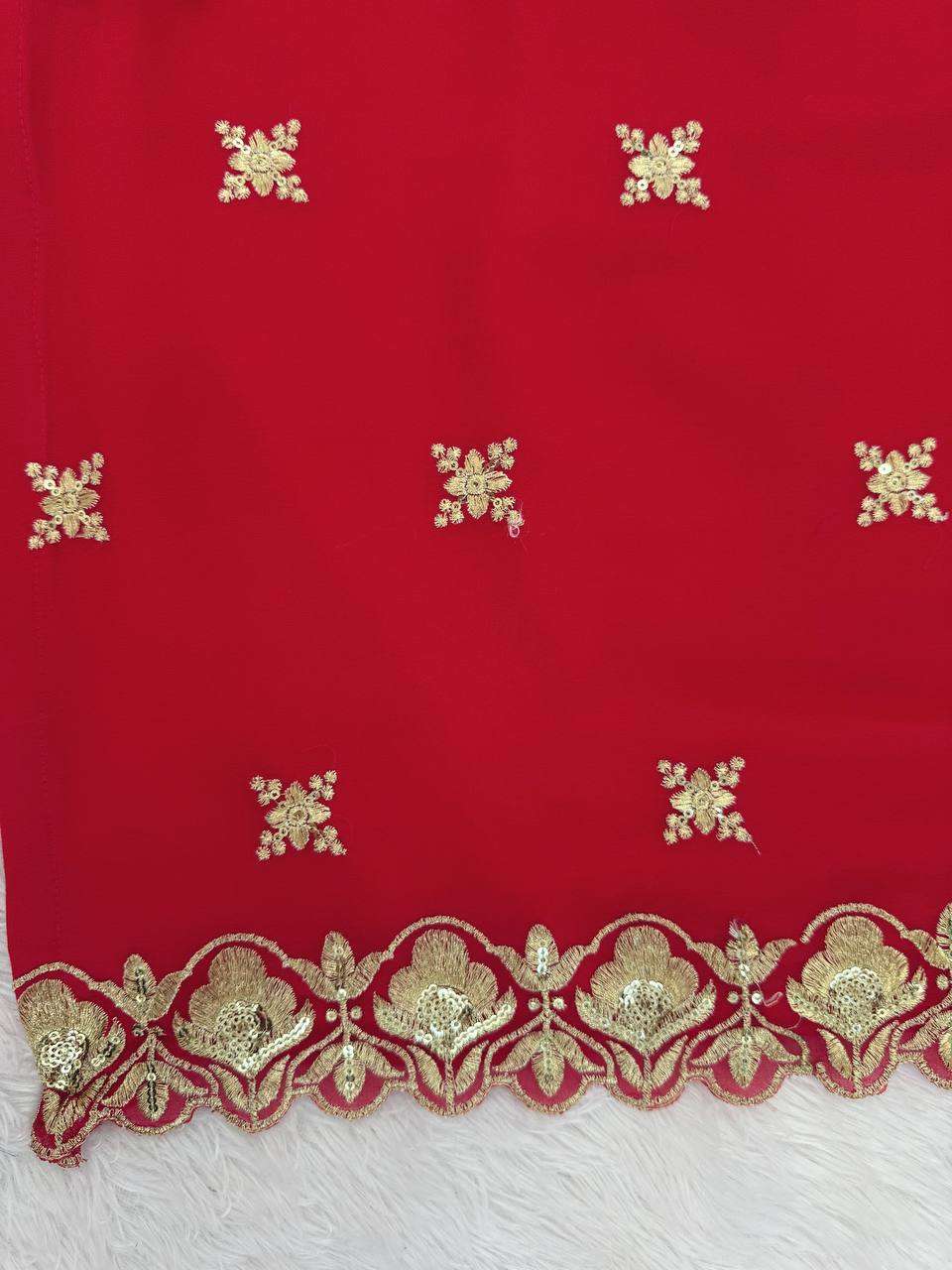 RTC 5933 GEORGETTE HEAVY DESIGNER PARTY WEAR SHARARA SUIT