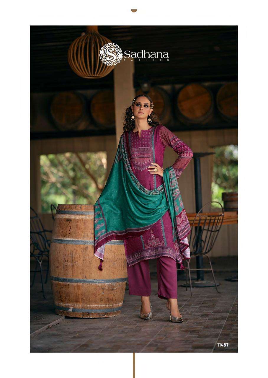 SADHANA FASHION SERENE PASHMINA DIGITAL PRINT WITH FANCY WORK SUIT