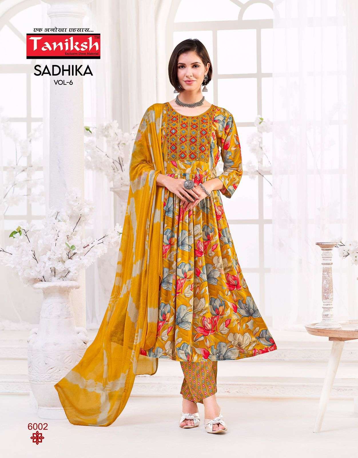 TANIKSH SADHIKA VOL 6 FANCY NAIRA CUT STYLE KURTI COMBO SET 
