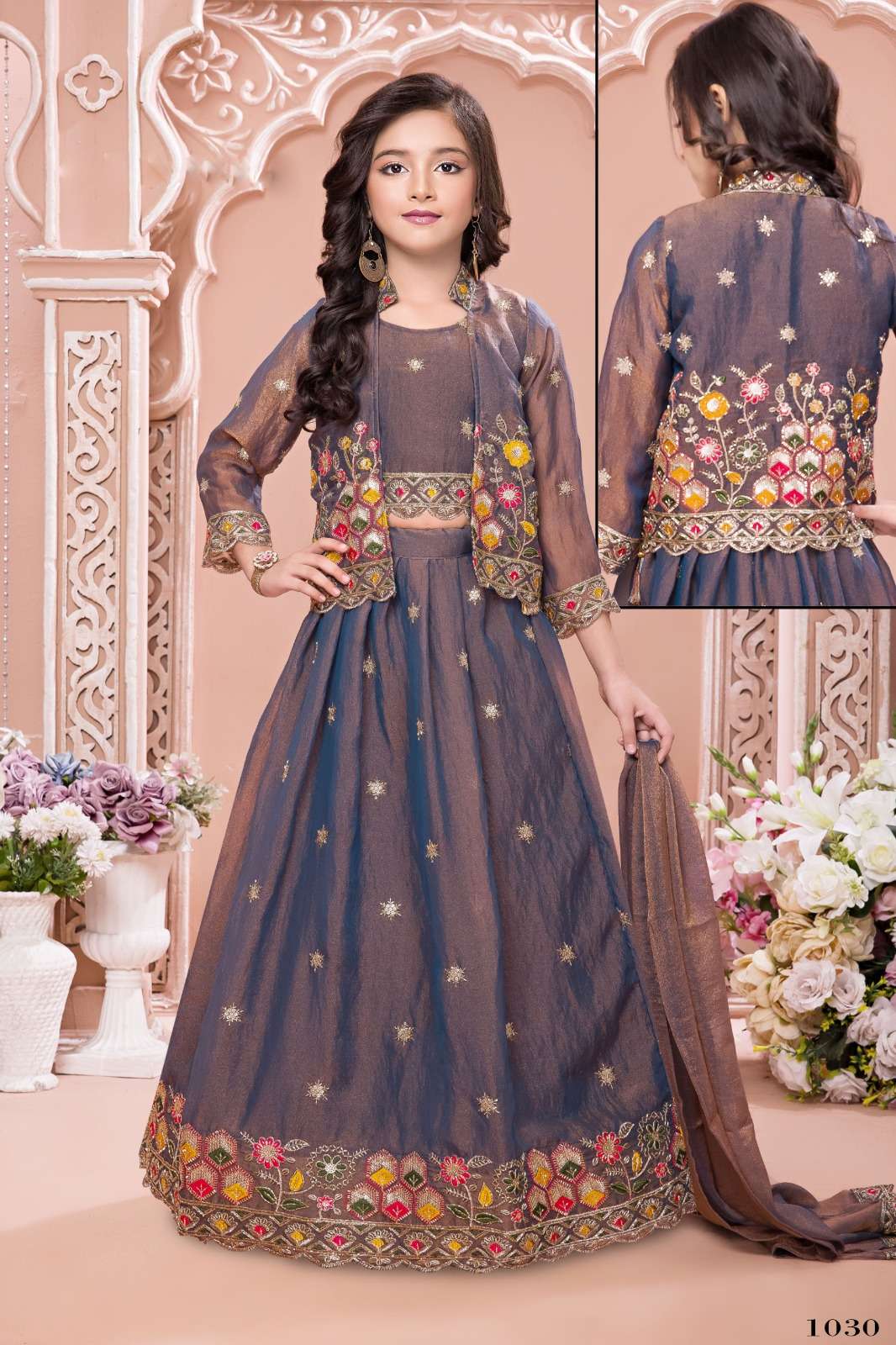 THE ROYAL DESIGNER AARVI VOL 7 EMBROIDERY DESIGNER FESTIVE WEAR KIDS LEHENGA CHOLI 